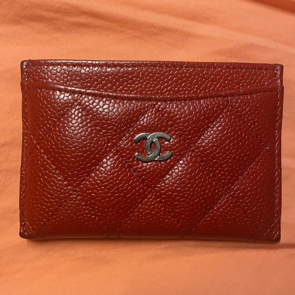 Red Leather Card Holder - Picture 5 of 7